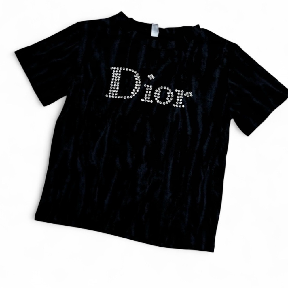 Dior Women’s Black T-Shirt with Zebra Stripes